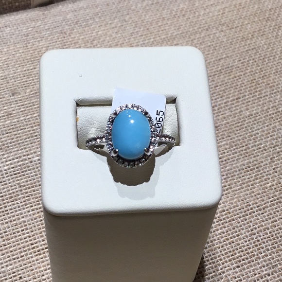 Alamea Sterling Silver Larimar Ring